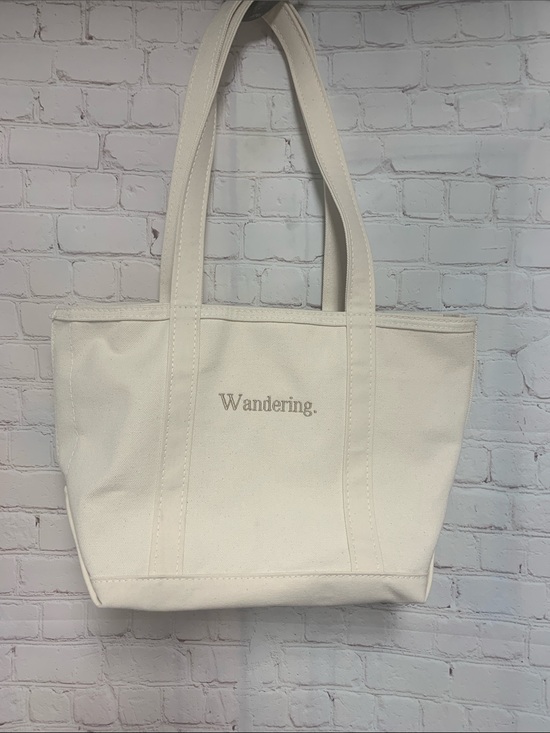 L.L. Bean Handbags - NEW L.L. Bean Boat Wandering Cream Heavy Medium Canvas Tote USA